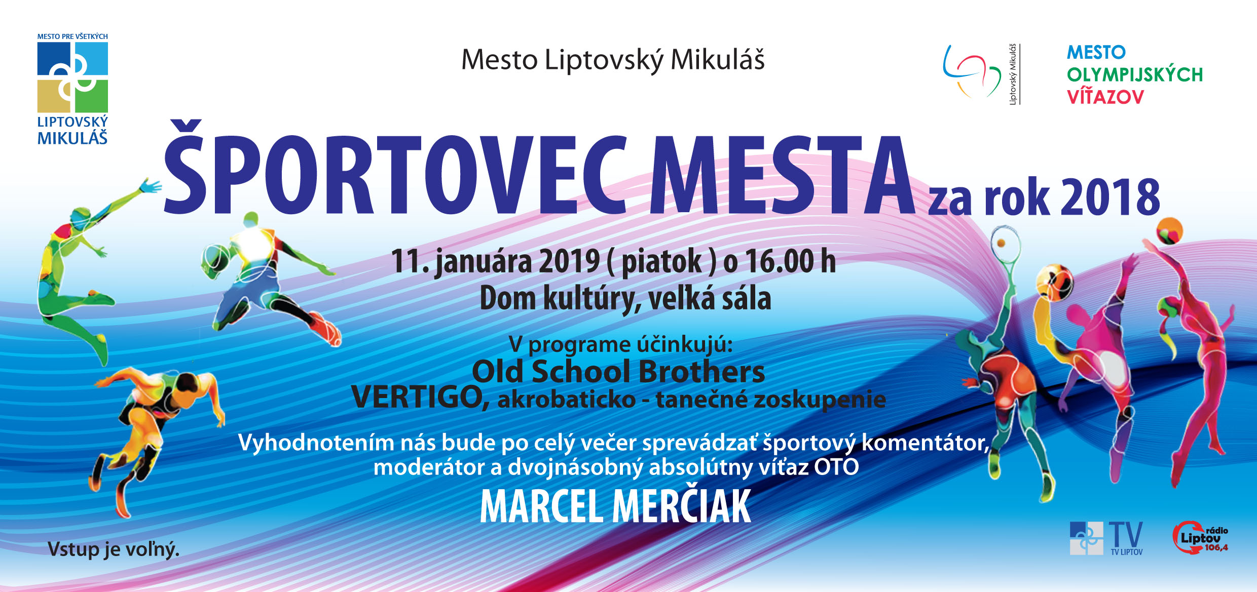 Pozvánka na oceňovanie športovcov mesta Liptovský Mikuláš za rok 2018